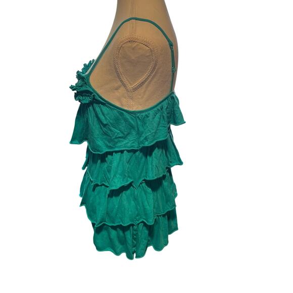 Express Women's M Cami Blue Ruffle‎ Layered Pullover Summer Casual Cotton Blend - Picture 2 of 5